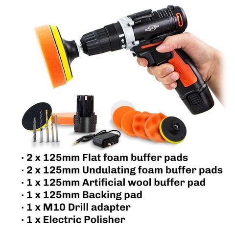 12V Wireless Car Polisher Electric Screwdriver Drill Cordless 120W Power Grinder M10 Polishing Machine Grinding Sanding Tool