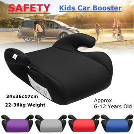 Car Booster Seat Safe Sturdy Kids Children Child Baby Increased Seat Pad Fits 6-12 Years Old Multi-color