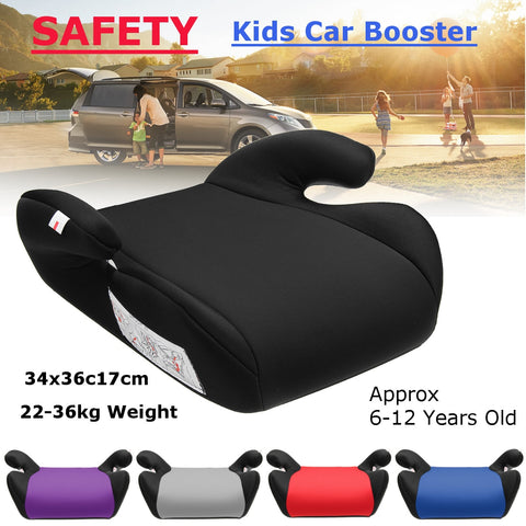 Car Booster Seat Safe Sturdy Kids Children Child Baby Increased Seat Pad Fits 6-12 Years Old Multi-color