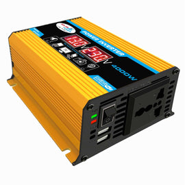 Car Inverter 12V 110V 220V 4000W Pe ak Power Inverter Voltage Convertor Transformer 12V To 110V/220V Inversor + LCD Display