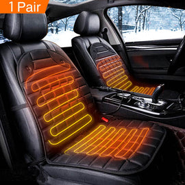 1 Pair 12V Universal Car Heated Seat Cushion Heated Seat Covers 30W-38W 45-65 Degree Adjustable Auto Heating Pad Winter Cushion