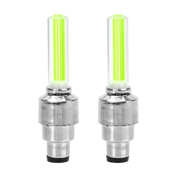 FORAUTO 2PCS Car Wheel LED Light Motocycle Bike Light Tire Valve Cap Decorative Lantern Tire Valve Cap Flash Spoke Neon Lamp