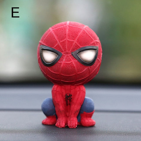 Spiderman Model Schudden Hoofd Speelgoed Hars Ornament Magneet Auto Interieur Dashboard Decoratie Pop Accessoires Gift Trim