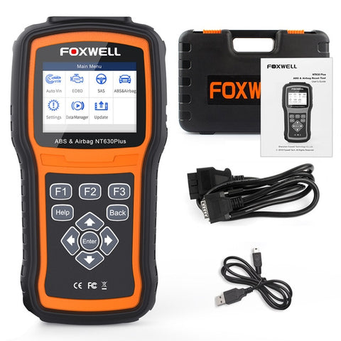 FOXWELL NT630 Plus Car Airbag SRS Auto OBD2 Scanner Engine Check ABS SRS Airbag SAS Reset OBD 2 Automotive Diagnostic Scan Tool