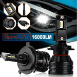 BraveWay Car Lights LED H7 16000LM H11 LED Lamp for Car Headlight Bulbs H4 H1 H8 H9 9005 9006 HB3 HB4 Turbo H7 LED Bulbs 12V 24V