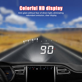 X5 Car HUD  OBD II Head-Up Display Overspeed Warning System Projector Windshield Auto Electronic Voltage Alarm
