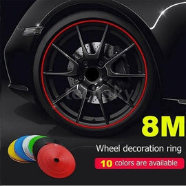 Car Wheel Rim Sticker Wheel Decoration Auto Tire Rims Plated Strip Protection Decoration Car-styling Exterior Accessories