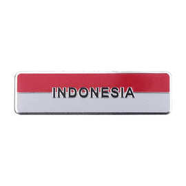 Car styling 3D metal Aluminum Alloy INDONESIA National Flag Car Stickers Automobiles Motorcycles Exterior Decorating Accessories