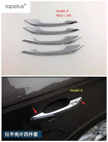 Lapetus Accessories Fit For Audi A4 B9 Sedan 2016 - 2019 ABS Exterior Outside Door Handle / Doorknob Bowl Molding Cover Kit Trim