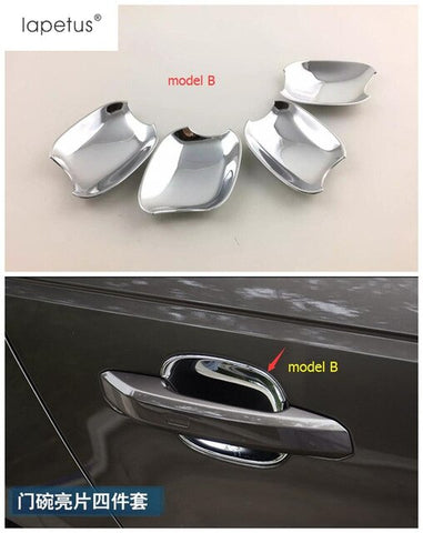 Lapetus Accessories Fit For Audi A4 B9 Sedan 2016 - 2019 ABS Exterior Outside Door Handle / Doorknob Bowl Molding Cover Kit Trim