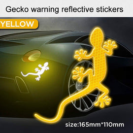 2Pcs Car Reflective Sticker Safety Warning Mark Reflective Tape Auto Exterior Accessories Gecko Pattern Reflective Strip