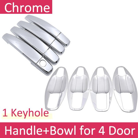 for Chevrolet New Sail 2015~2019 Luxuriou Chrome Exterior Door Handle Cover Car Accessories Stickers Trim Set 2016 2017 2018