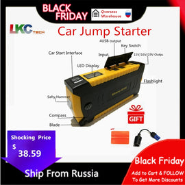 Super Portable Car Jump Starter  Booster 600A 12V  Power Bank Starting Device Car Starter Buster LED For Car Battery Charger