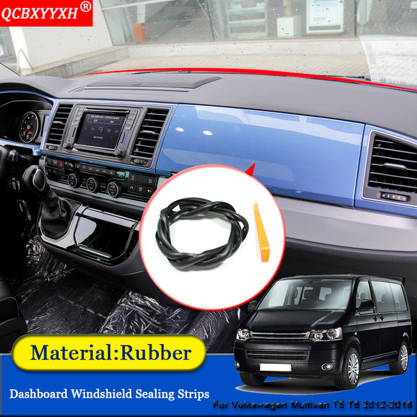 Car-styling Car Anti-Noise Soundproof Dustproof Car Dashboard Windshield Sealing Strips For Volkswagen Multivan T5 T6 2012-2018