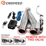 Universal Patented 2"/2.5''/3" Double Valve Electric Exhaust Cut Out Valve Exhaust Pipe Muffler Kit with Wireless Remote Control