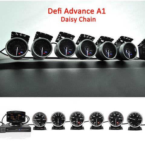 Defi Advance A1 Defi Link System Daisy Chain Auto Gauge ZD+6 gauges Volt Water Temp Oil Temp Oil Press Tachometer RPM Turbo