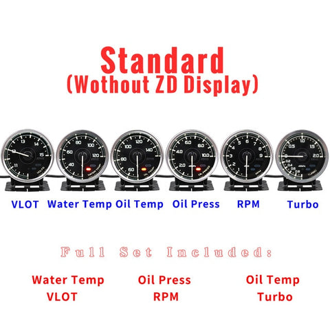 Defi Advance A1 Defi Link System Daisy Chain Auto Gauge ZD+6 gauges Volt Water Temp Oil Temp Oil Press Tachometer RPM Turbo