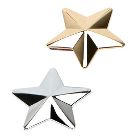 Metal Badge 3D Star Personalized Car Stickers and Decals Auto Sticker Exterior Accessories Car-styling Golden/Silver