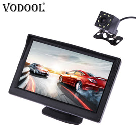 VODOOL Car Rear View Camera Reversing Parking System Kit 5" inch TFT LCD Rearview Monitor Waterproof Night Vision Backup Camera