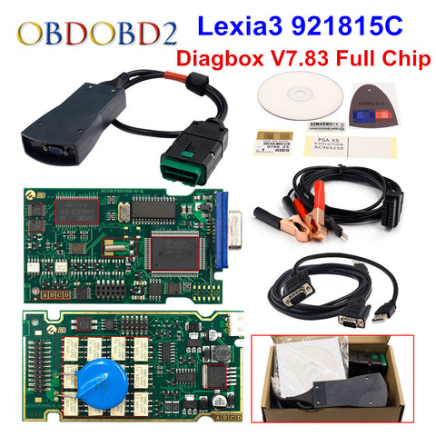 Golden Diagbox V7.83 Lexia3 PP2000 Firmware 921815C Lexia 3 For Citroen For Peugeot Car Diagnostic Tool Free Ship