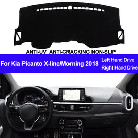 Car Dashboard Cover For Kia Picanto X-line / Morning 2018 Dash Board Dash Mat Pad Carpet Cover Auto Pad Rug Sun Shade Dashmat