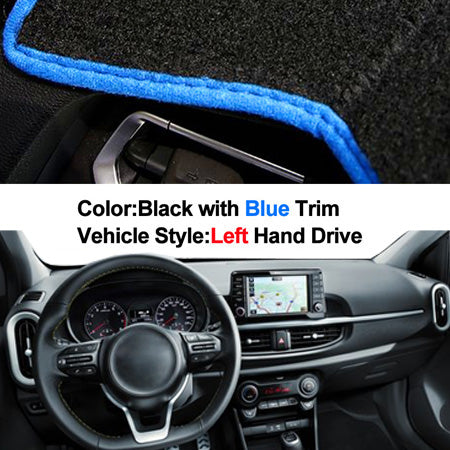 Car Dashboard Cover For Kia Picanto X-line / Morning 2018 Dash Board Dash Mat Pad Carpet Cover Auto Pad Rug Sun Shade Dashmat