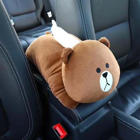 New High Quality Universal Car Armrest Box Tissue Box Creative Cartoon Cute Tissue Box Car Interior Products Car Accessories